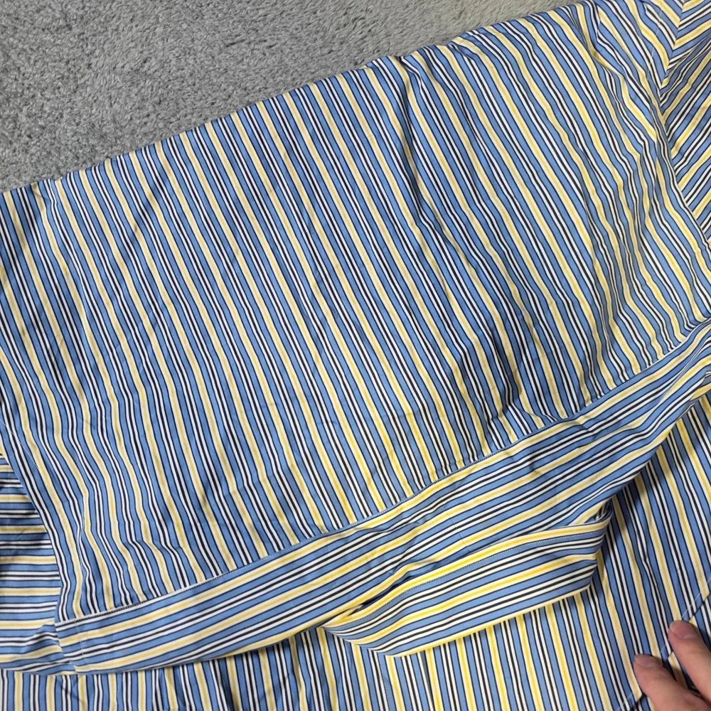 Polo Ralph‎ Lauren Mens 16 34/35 Andrew Classic Fit Shirt Blue Yellow Stripe